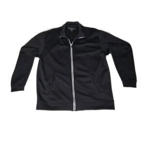 Pebble Beach Golf Full Zipper Performance Black Comfort Size Large Windbreaker